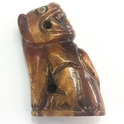 Khiaw Suea Liaw Hlang - Merciful Tiger Looking Backwards - Carved Tooth + Khom Spell Inscriptions - Luang Phu Khai 2553 BE