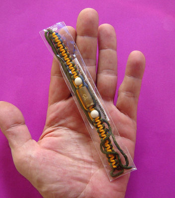 Takrut Look Pern Gan Pay Taep Sastrawut (Bullet Takrut wristband) - Run Ruay Ngern Ruay Tong (rich in silver and gold edition) Kong Grapan + Choke Lap - Luang Por Rit (Wat Chonlapratan) 2547