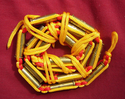 Takrut Look Pern Gan Pay 16 Look (16 Bullet takrut belt) - Run Ruay Ngern Ruay Tong (rich in silver and gold edition) Kong Grapan + Choke Lap - Luang Por Rit (Wat Chonlapratan) 2547