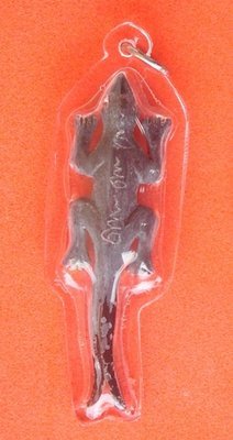 Jing Jok Sorng Hang Nam Choke - 2 tailed Gecko charm for riches and luck - LP Rit