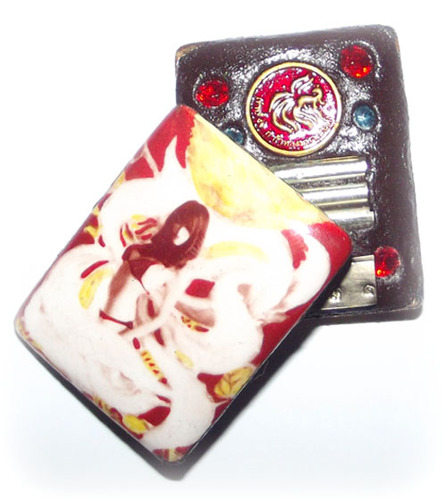 9 Tails Fox Demoness Enchantress Locket (Pim Lek) - Sacred Powders, 3 Takrut, 6 Gems, 1 Jing Jork 9 Hang coin inserted &#39;Bantian Mian Jia&#39; 2555 BE 2nd Edition - Luang Phu In Wat - Nong Meg
