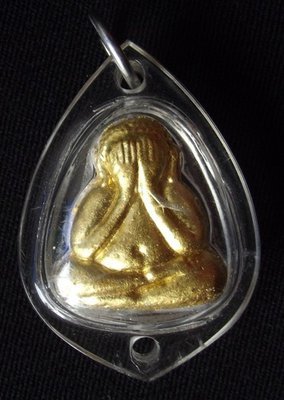 Pra Pid Ta Sariga Nuea Pong Puttakun - Luang Por Niyom - Wat Takian Tia 2546 BE - extremely rare