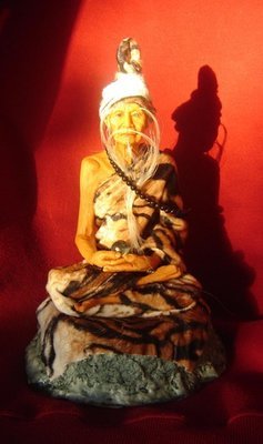 Pra Ruesi (Por Gae)  Boroma Kroo 12 inch high Bucha Statue - Wat Ratcha Nad Da/Asrom Por Taw Guwen  (resin)- free shipping