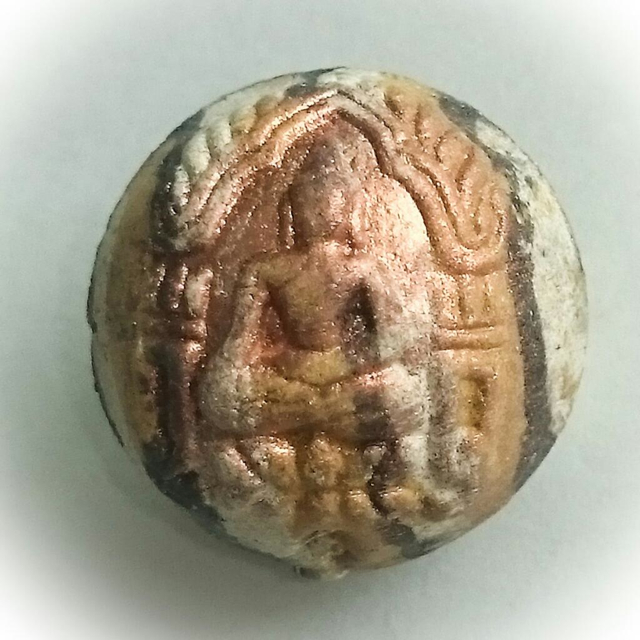 Look Om Khun Phaen Prai Taep + Takrut - Made with Broken Pra Somdej Wat Rakang, Somdej Bang Khun Prohm, Luang Phu Tuad 1st Edition Amulets - Kroo Ba Chaya Batapi 2558 BE