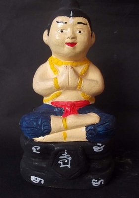 Kumarn Tong Sumo Gao Prai - 3.8 x 7 Inches Bucha Statue - Luang Phu Duang Maha Sethee - Wat Nong Pai 2553 BE