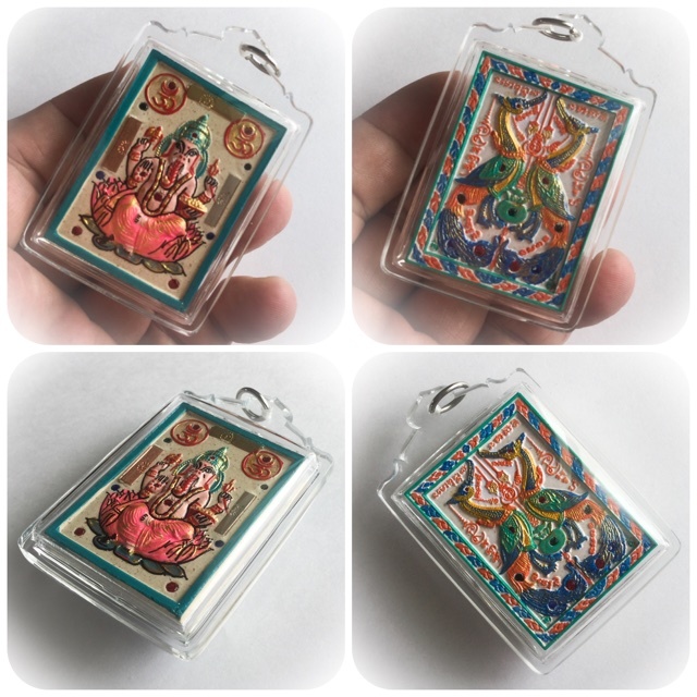Paya Hongs Jao Sap / Pra Pikanes - Hongsa with Ganesh - fang Ploi Takrut 3K (Gemtone and three Kings Takrut) Run Choke Lap Maha Sethee - Luang Phu Hongs - 2546 BE  299 amulets made