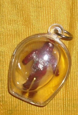 Hun Payont effigy for good business, love and popularity (Red color for Women) - Luang Por Pramote, Wat Khao Changum