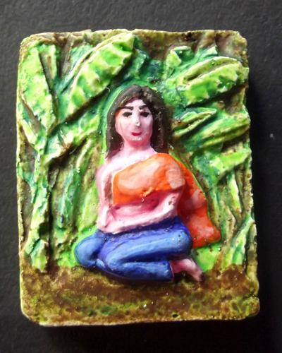 Nang Prai Dtanii Jao Sanaeh Chae Nam Man Prai Fang Takrut Bpaag Phii Roi Choo (Banana Tree Prai Lady Ghost Hand Painted 4 silver Takrut) - Ajarn Por Yai Porn (Khmer Master)