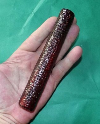 Takrut Tone Kam Duang Long Rak Ta Tong Klueab Yang Mai Rak Daeng - Horoscope Improver Takrut with Magical herbal resin coating 6 Inches long x 0.5 Inch diameter - Luang Phu Suton - Wat Dan Dting