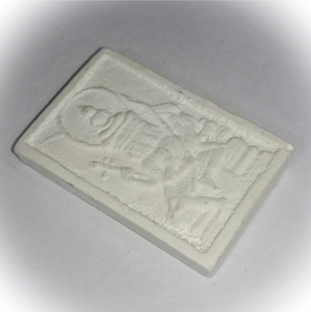 Pra Prohm See Gorn Pim Lek (small) 2522 BE +  4 Faced Brahma Amulet in Snow White Puttakun Powders - Luang Phu Doo - Wat Sakae