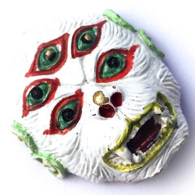 See Hoo Ha Dtaa 4 ears 5 eyes Deity who eats coals and defecates Gold - Kroo Ba Kam Saen - Wat Don Moon