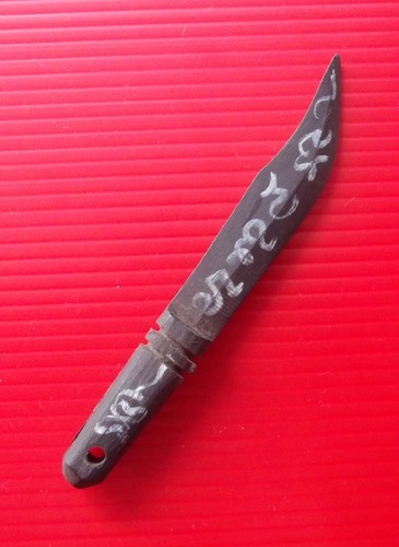 Meed Mor Mai Paya Ngiw Dam (Hand Carved Ritual Knife from Sacred Tree Spirit Wood) - Luang Por Kane - Wat Koh Phu - Only 49 Made