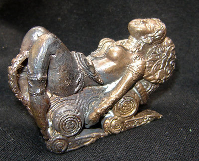 Bucha Size Palad Taep Paetch Payatorn Nang Lorm Rap Maha Sanaeh Deity - Luang Phu In - Wat Nong Meg (Surin) - 5.5 x 3.8 x 2Cm