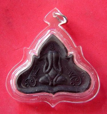 Pra Pid Ta Jaroen Lap  Kaa Khaay Dee - Nuea Pong Jao Sua Yai (black version) - with waterproof casing - Luang Phu Noi - Wat Bor Luang 2553 BE