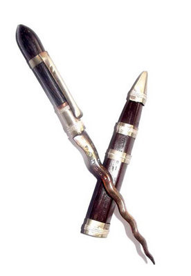 Grich Prohmakun (Ritual Brahma Dagger) 5 Inches Long Sacred Wood Sheath Nava Loha Blade - 'Jong Samrej' Edition 2555 BE - Luang Phu Hongs