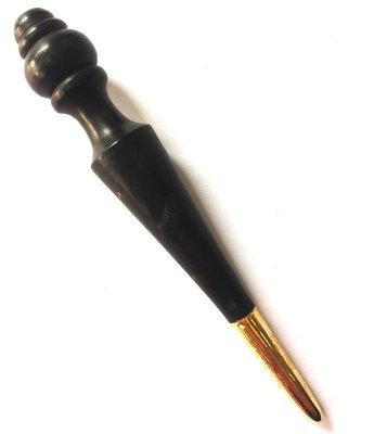 Mai Kroo Paya Ngiw Dam - Magic Wand Hand Carved from Black Paya Ngiw Dam Holy Wood by Luang Por Prohm