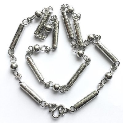 Stainless Steel Pendant Neck Chain 28 Inches - Thick Gauge with Luang Phu Tuad Monk + Kata Inscriptions For 1-5 Amulets