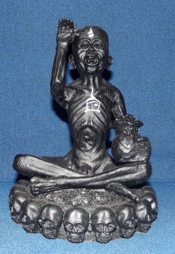 Kumarn Tong Kwak Maha Sombadt Bucha Statue 5 x 7 Inches - Nuea Rae Saksit (sacred Resin with Magical Minerals) - Luang Por Tong Parn - Wat Pha Na Ngua 2553 BE