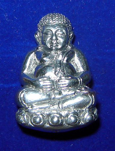 Pra Sangkajjai Wealthy Buddha - Nuea Rae Ngern Larn (Millionaire Mineral)  - Run Gathin Jao Sua 2554 BE - Por Tan Prohm - Wat Palanupap 2 x 2.7 Cm - Free Casing + Shipping Included #164