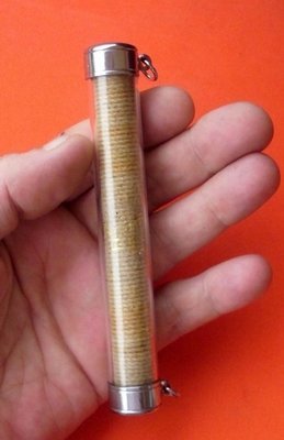 Takrut Tone Nuea Tong Daeng - Luang Por Say - Wat Nam Wijit - hand inscription and hand bound by LP Say