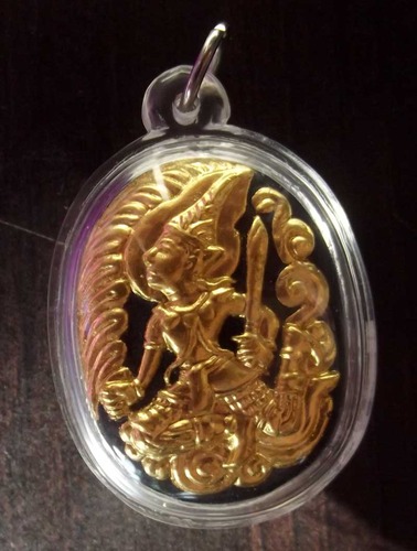 Taep Paetch Payatorn - Nuea Pong Maha Sanaeh Hlang Pra Pid Ta (Pra Pid Ta on rear face) Chak Dam (black face) - Ajarn Kom Traiwaes - Asrom Baramee Por Gae (Supan Buri)