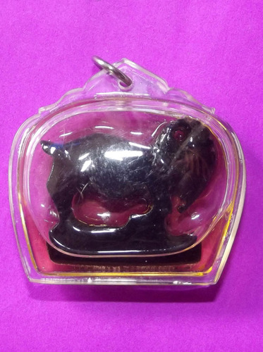 Pae Maha Lap Siang Choke - Nuea Mai Gae Liam Nam Man Aathan - Hand Carved Magic Wood Lucky Wealth and Gambling Goat in Metta Oil - &#39;Wai Kroo 2554 Edition&#39; Luang Por Chor - Wat Hnong Saeng
