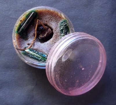 See Pheung Sanaeh Laluay Lom Fang Met Wan Dork Tong (Magic Potion with 3 Takrut Spells and Magical Flower Seed)- Pra Ajarn Oe + Ajarn Worapon Prai Ngam &#39;Ruay Sap Ruay Saneh&#39; Edition