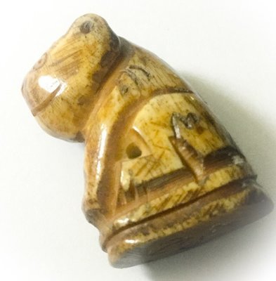 Suea Maha Amnaj Khao Kwang Gae 2553 BE - Tiger of Commanding Power + Influence - Carved Deer Antler + Khom Spell Inscriptions - Luang Phu Khai