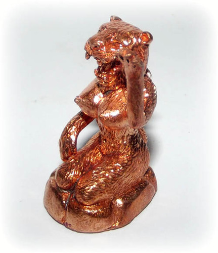 Nang Paya Suea Saming Dtabpob Hyuea - Were Tigress Ruesi Beckoning its Prey - Loi Ongk Statuette - Pra Ajarn Somchart