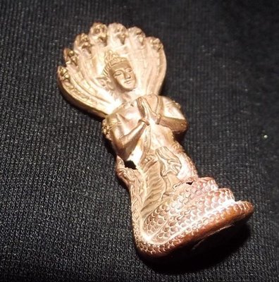 Phu Sri Sutto Nakarach (Naga King of Bhodala) Loi Ongk Statuette - Nuea Samrit - (Sacred Bronze Alloy) Luang Phu Hmuean - Samnak Songk Ban Dong Jaroen