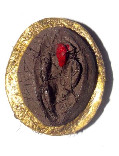 Yoni Maha Sanaeh (Attractive Vulva Charm) Prai Powders Belly Skin soaked in Prai Oil + Silver Takrut - Ajarn Por Yai Porn Khmer
