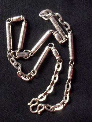 Stainless Steel Neck Chain for Amulets - Flat Chain Links + Barrels + Thick Gauge with Sacred Yant (Unalome) - for 1 to 3 amulets attachment - 20 Inches long Stainless Steel Neck Chain for Amulets - Flat Chain Links + Barrels + Thick Gauge with Sacred Yant (Unalome) - for 1 to 3 amulets attachment - 20 Inches long