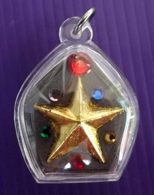 Daw Maha Lap Maha Pokasap (Lucky Star of Wealth and Good Fortunes) Pim A (Ongk Kroo) - Nuea Din Kakyayaks 6 Gemstone + 2 Takrut + Bone Relic - Pra Ajarn Dtee Supajaro - Wat None Sa-ard