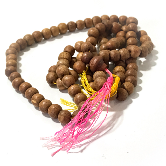 Prakam Saksit Nuea Mai Mongkol Sacred Wood Bead Rosary - Luang Por Uttama