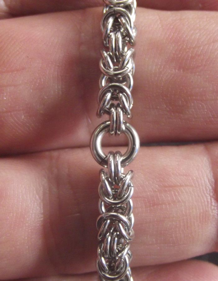Medium Thick Gauge Stainless Steel Knotted Rope Style Neck Chain for One to Three Amulets - 24 Inches Long