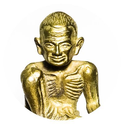 Por Gae Nang Tao Ruean Maha Lap 2556 BE Lersi Riding Turtle Bucha Statue Nuea Tong Daeng Galai Tong Pra Kroo Pern Wat Lard Chado