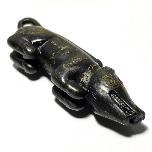 Roop Lor Bucha Chamot Nuea Loha Aathan 3.5 Inch Sorcerous Metal Alloy Statue - Luang Por Jidtr Wat Pha Huay Rahat