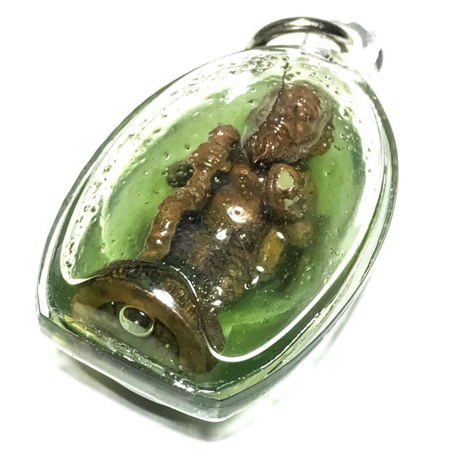 Choo Chok Riak Sap Khor Laew Ruay 2553 BE Paya Khor Powders in Base Bathed in Green Prai Oil 2 Takrut Maha Lap Kroo Ba Jao Bun Lerd