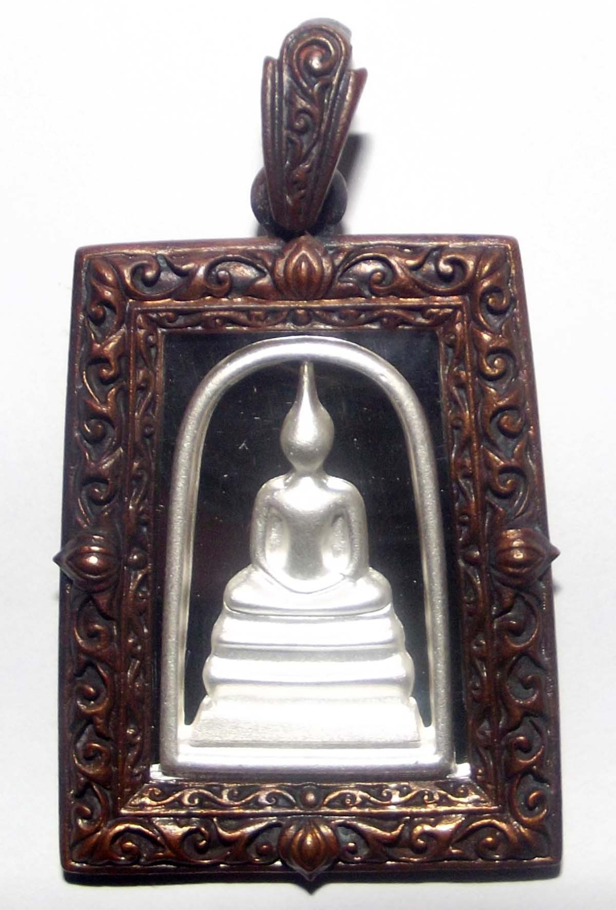 Pra Somdej Wat Rakang Pim Yai - Grob Nava Loha Ongk Ngern (9 Sacred Metals, Solid Silver Image) - 'Benja Baramee' edition - Wat Rakang Kositaram 2555 BE - Only 299 Made