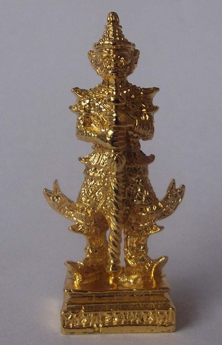 Taw Waes Suwan - Nuea Loha Chup Tong (Sacred Bronze Gold Plated) - &#39;Bucha Kroo Taw Waes Suwan&#39; edition  - Luang Por Poon - Wat Pai Lom 2547 BE