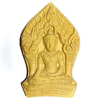 Pra Yord Khun Pon amulet 2552 BE - 2 Takrut Sariga Tong Daeng &amp; Ploi Sek Gem Fragments - Luang Por Sakorn Wat Nong Grub