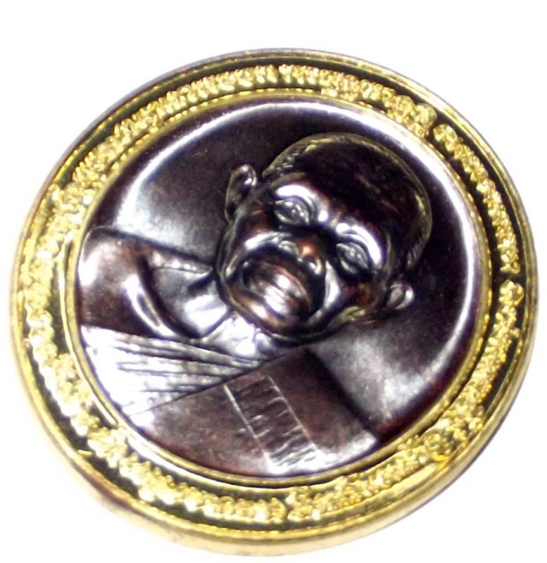 Rian Twee Mongkol Luang Por Koon in Nuea Tong Daeng and Khorb Rakang - Blackened Copper with Nuea Rakang Edges - Mongkol Maha Lap Edition 2554 BE - Wat Tramidtr + Luang Por Koon 2 Blessing Ceremonies