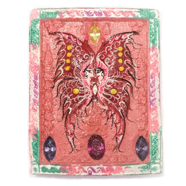 Taep Jamlaeng Hang Riw Pim Klang 14 Gems 4 Takrut + Brahma Statuette Wai Kroo 2556 - Kroo Ba Krissana Intawano