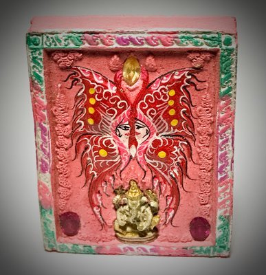 Taep Jamlaeng Hang Riw Pim Klang 13 Gems 4 Takrut Ganesha &amp; Brahma Statuette Wai Kroo 2556 - Kroo Ba Krissana