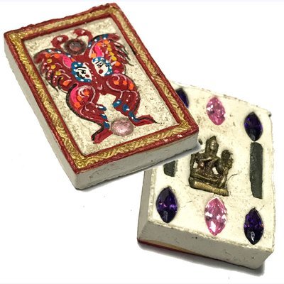 Taep Jamlaeng Pamorn Pim Jiw 8 Gems 2 Takrut &amp; Brahma Statuette Wai Kroo 2556 - Kroo Ba Krissana