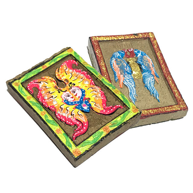 Taep Jamlaeng Gaew Sariga Shiva-Kali with Crystal Celestial Magpie Pink Butterfly Blue Magpie 2554 BE Lunar Eclipse Ceremony Only 300 Made Kroo Ba Krissana