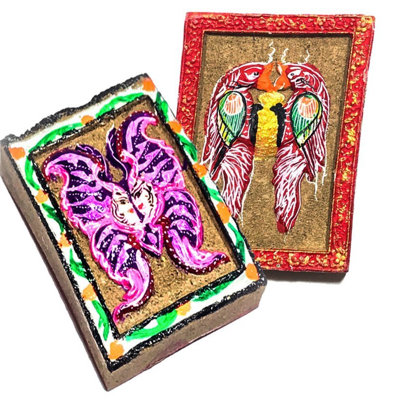 Taep Jamlaeng Gaew Sariga Shiva-Kali with Crystal Celestial Magpie Purple Butterfly Red Magpie 2554 BE Lunar Eclipse Ceremony Only 300 Made Kroo Ba Krissana