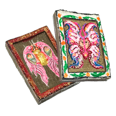 Taep Jamlaeng Gaew Sariga Shiva-Kali with Crystal Celestial Pink-Blue Butterfly Pink Magpie 2554 BE Lunar Eclipse Ceremony Only 300 Made Kroo Ba Krissana