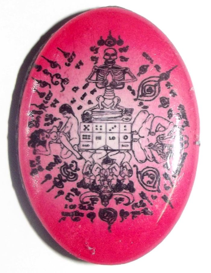 Locket Maha Lap Kon Hnuea Duang - Superior Fortunes Gambling Amulet - Prai Bone Powders, 4 Takrut + Ghost Bone - Luang Phu Naen Dam Wai Kroo 2555 BE