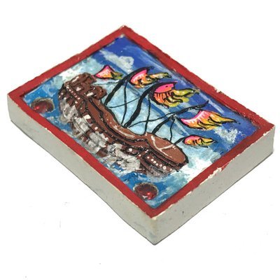 Sampao Jao Sua Wealthy Merchant Ship 2556 BE Red Magenta and Purple Gems 2 Takrut Only 500 made Kroo Ba Krissana